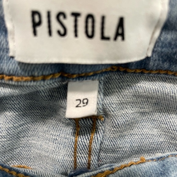 Pistola Arielle Skinny Scissor Cut Hem Frayed Jean blue sky size 29 - Picture 8 of 11